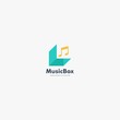 © Artnivora - Vector Logo Illustration Music Box Gradient Colorful Style.