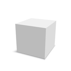 Wall Mural - White cube. Box. Vector illustration.