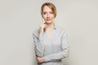 © millaf (Nemchinova) - Smart woman portrait on white
