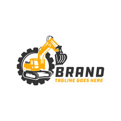 Canvas Print - Excavator tool repair logo