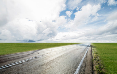 Poster - Clear highway road