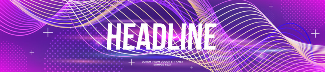 beautiful shining background in modern design and colors, bright banner template for web pages and p