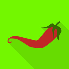 Wall Mural - Vector illustration of pepper and hot sign. Graphic of pepper and chili stock symbol for web.