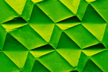 Texture Of Bright Green Repeating Geometric Shapes For Design