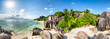 © JCB - Panoramic view of Anse Source d'Argent beach in the Seychelles