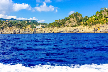 Wall Mural - Santa Margherita Ligure, Liguria Italia - watching the coast from the sea.