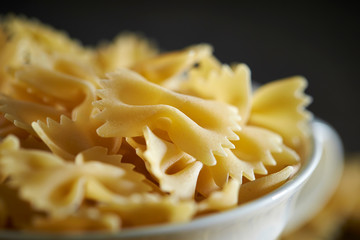 Poster - Dried farfalle pasta in cup