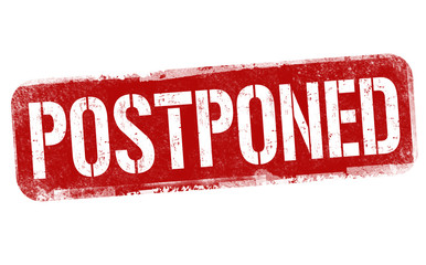 Wall Mural - Postponed sign or stamp