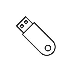 Poster - flashdisk icon template black color editable. flashdisk icon symbol flat vector illustration for gra