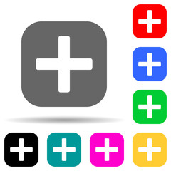 Poster - pharmacy sign multi color style icon. Simple thin line, outline vector of web icons for ui and ux, website or mobile application
