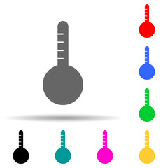 Poster - thermometer multi color style icon. Simple thin line, outline vector of web icons for ui and ux, website or mobile application