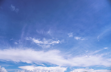 Wall Mural - beautiful sky on a blue background with an airplane window. white clouds of various shapes. stock ba