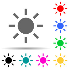 Poster - the sun multi color style icon. Simple thin line, outline vector of web icons for ui and ux, website or mobile application