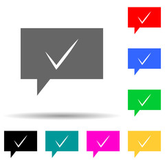 Poster - bubbles communicating with the text multi color style icon. Simple thin line, outline vector of web icons for ui and ux, website or mobile application
