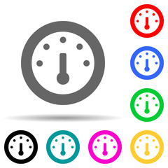 Poster - fuel gauge multi color style icon. Simple thin line, outline vector of web icons for ui and ux, website or mobile application