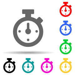 Poster - stopwatch multi color style icon. Simple thin line, outline vector of web icons for ui and ux, website or mobile application
