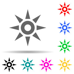 Poster - the sun multi color style icon. Simple thin line, outline vector of web icons for ui and ux, website or mobile application
