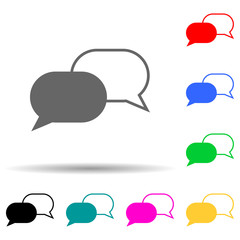 Poster - communication bubbles multi color style icon. Simple thin line, outline vector of web icons for ui and ux, website or mobile application