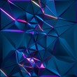 3d render, abstract faceted crystal background, blue texture, triangles, geometrical crystallized wallpaper, modern fashion concept