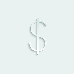 Poster - paper Vector icon dollar . dollar  sign. vector