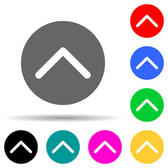 Poster - up sign in round multi color style icon. Simple thin line, outline vector of web icons for ui and ux, website or mobile application