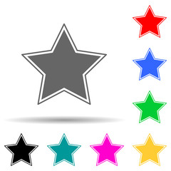 Poster - star multi color style icon. Simple thin line, outline vector of web icons for ui and ux, website or mobile application