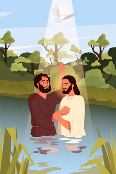 Bible narratives about the Baptism of Jesus Christ. John the Baptist