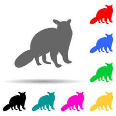 Wall Mural - silhouette of opossum multi color style icon. Simple glyph, flat vector of zoo icons for ui and ux, website or mobile application