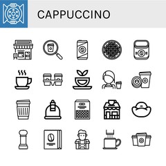 Sticker - cappuccino icon set