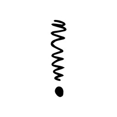 Poster - Exclamation mark. Grunge doodle sketch exclamation marks vector. exclamation marks illustration on white background