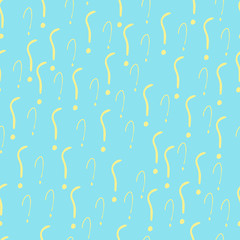 Fototapete - Question marks and exclamation mark seamless pattern. Vector sketch question marks and exclamation mark background