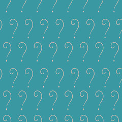 Fototapete - Question mark vector seamless pattern. Hand drawn sketch. FAQ button. Asking questions. Ask for help