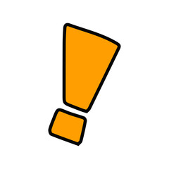 Fototapete - Exclamation mark. Grunge doodle sketch exclamation marks vector. exclamation marks illustration on white background