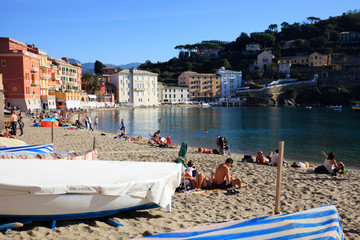 Wall Mural - Sestri Levante (GE), Italy - June 01, 2017: Bay of silence, Sestri Levante, Genova, Liguria, Italy