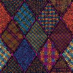 Poster - Seamless mosaic art pattern. Vector image. Vector image.