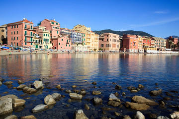 Wall Mural - Sestri Levante (GE), Italy - June 01, 2017: Bay of silence, Sestri Levante, Genova, Liguria, Italy