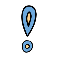 Fototapete - Exclamation mark. Grunge doodle sketch exclamation marks vector. exclamation marks illustration on white background