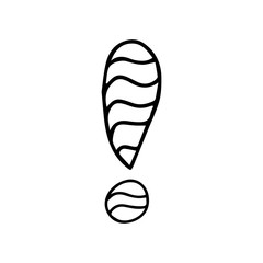 Fototapete - Exclamation mark. Grunge doodle sketch exclamation marks vector. exclamation marks illustration on white background