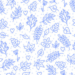 Wall Mural - Seamless pattern with leaves