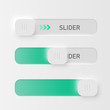 Very high detailed white user interface slider set for websites and mobile apps, vector illustration