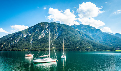 Wall Mural - sailboat at a lake