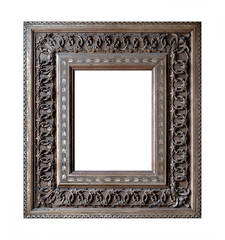 Wooden frame for paintings, mirrors or photo isolated on white background