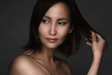 Portrait of young and beautiful asian woman