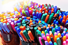 Colored Pens In Shop