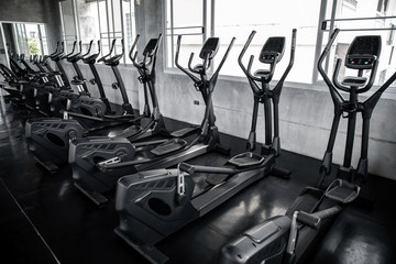 Wall Mural - Cardio machine in modern fitness equipment.