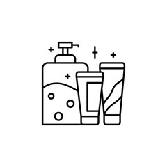 Poster - Liquid soap, cream icon. Simple line, outline vector elements of luxury life for ui and ux, website or mobile application