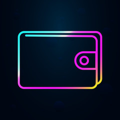 Poster - wallet in nolan style icon. Simple thin line, outline vector of finance and chart icons for ui and ux, website or mobile application