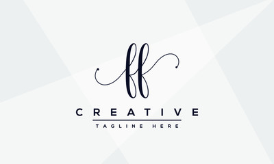 Aufkleber - Modern unique creative alphabet  letter F logo design, Minimalist F monogram initial based vector icon.