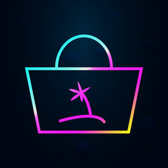 Poster - bag in nolan style icon. Simple thin line, outline vector of hotel icons for ui and ux, website or mobile application