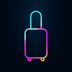 Sticker - suitcase in nolan style icon. Simple thin line, outline vector of hotel icons for ui and ux, website or mobile application